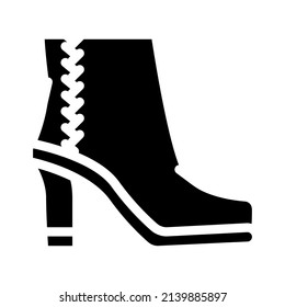 ankle boots glyph icon vector. ankle boots sign. isolated contour symbol black illustration