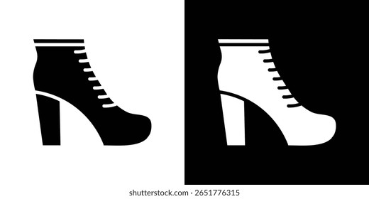 Ankle boots icon of a flat style vector