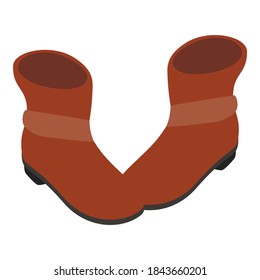 Knöchelstiefel-Symbol Isometrische Illustration von Knöchelstiefeln Vektorsymbol für das Web