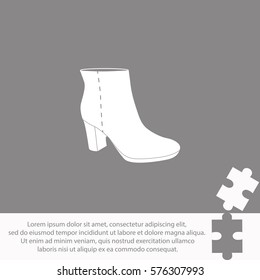Ankle Boots  icon Vector design.