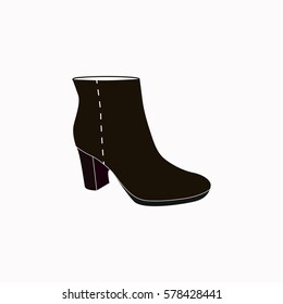 Ankle Boots  icon. Vector design.