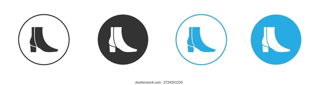 Ankle boots icons design element. vector illustration on white background.