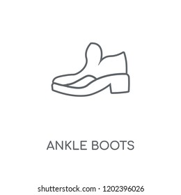 Ankle Boots linear icon. Ankle Boots concept stroke symbol design. Thin graphic elements vector illustration, outline pattern on a white background, eps 10.