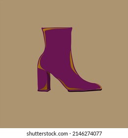 ankle boots boots purple fashion design