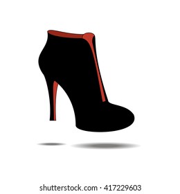 Ankle boots shoes. Shoes illustration. Boots icon. Vector illustration