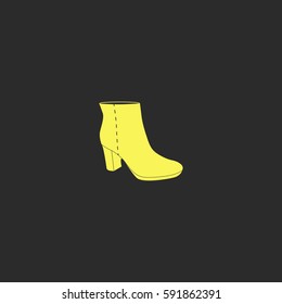 Ankle Boots vector  icon.