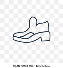 Ankle Boots vector outline icon isolated on transparent background, high quality linear Ankle Boots transparency concept can be used web and mobile