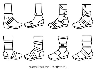 Ankle Braces Line Art Comfort Protection