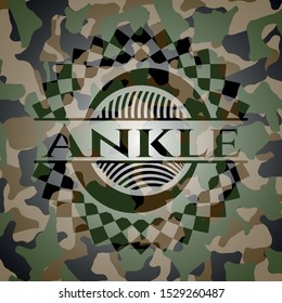 Ankle camouflaged emblem. Vector Illustration. Detailed.