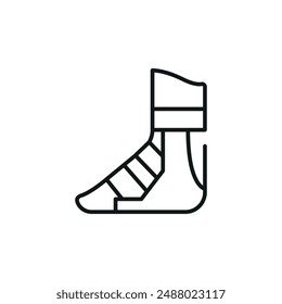 Ankle cast icon. Simple ankle cast icon for social media, app, and web design. Vector illustration.