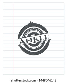 Ankle draw (pencil strokes). Vector Illustration. Detailed.