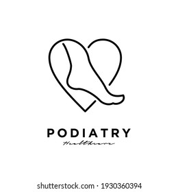 ankle foot podiatry health care line logo icon design