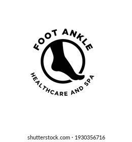 ankle foot podiatry logo icon design