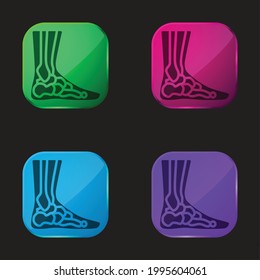 Ankle four color glass button icon