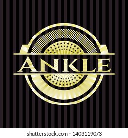 Ankle golden emblem or badge. Vector Illustration. Detailed.