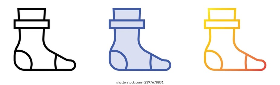 ankle icon. Linear, Blue Fill and Gradient Style Design Isolated On White Background