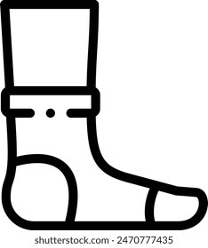 ankle icon. Thin Linear Style Design Isolated On White Background