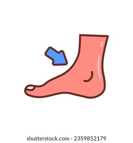 Ankle icon in vector. Illustration