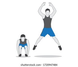 jumping jacks with sumo squats