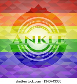 Ankle lgbt colors emblem 