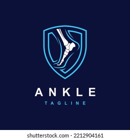 Ankle logo design with shield concept