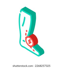 ankle pain body ache isometric icon vector. ankle pain body ache sign. isolated symbol illustration