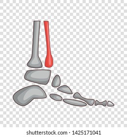 Ankle pain icon. Cartoon illustration of ankle pain vector icon for web