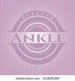 Ankle retro pink emblem. Vector Illustration. Detailed.