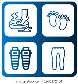ankle simple icons set. Contains such icons as Foot, Feet, Shin, Leggings, can be used for web, mobile and logo