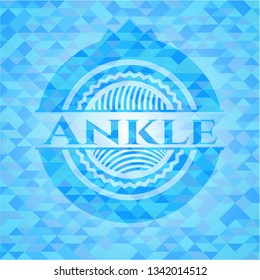 Ankle sky blue mosaic emblem