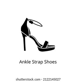 Ankle Strap Shoes Icon In Vector. Logotype