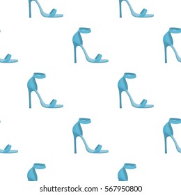 Ankle straps icon in cartoon style isolated on white background. Shoes pattern stock vector illustration.