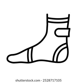 Ankle Support icon line vector illustration