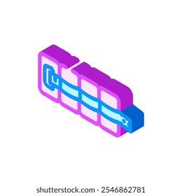 pesos do tornozelo ferramenta de fitness ícone isométrico vetor. pesos do tornozelo símbolo de fitness. ilustração de símbolo isolado