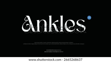  Ankles Modern display font vector design suitable for brand