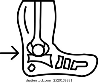 Ankles Vector Line Icon Design