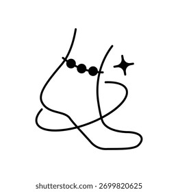 Icono de tobillera con fondo blanco Vector Ilustración de stock