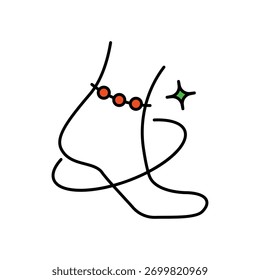 Icono de tobillera con fondo blanco Vector Ilustración de stock