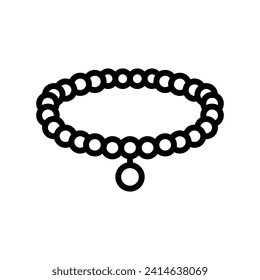 anklet jewelry fashion line icon vector. anklet jewelry fashion sign. isolated contour symbol black illustration