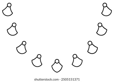 Anklet line art minimalistic drawing highlighting refined and chic anklet