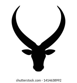 Ankole Watusi cattle head icon