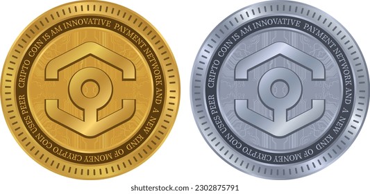 ankr  coin vector illustrations. 3d illustration. vector coins.