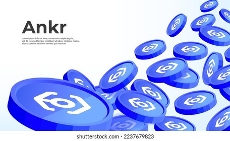 ANKR cryptocurrency concept banner background.