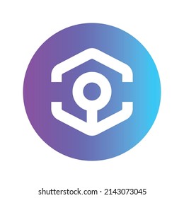 Ankr Cryptocurrency token icon. ANKR token symbol. Cryptocurrency vector icon. Flat Vector illustration - Vector