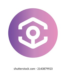Ankr Cryptocurrency token icon. ANKR token symbol. Cryptocurrency vector icon. Flat Vector illustration - Vector