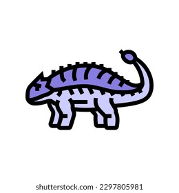 ankylosaurus dinosaur animal color icon vector. ankylosaurus dinosaur animal sign. isolated symbol illustration