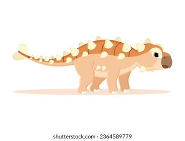 Ankylosaurus Dinosaur Cartoon Character Vector Illustration