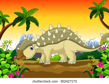 Ankylosaurus Dinosaur cartoon for your design