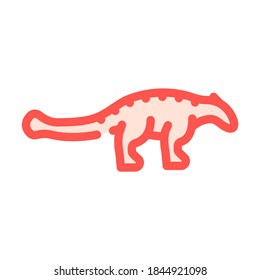 ankylosaurus dinosaur color icon vector. ankylosaurus dinosaur sign. isolated symbol illustration
