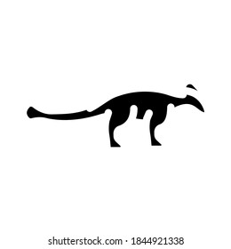 ankylosaurus dinosaur glyph icon vector. ankylosaurus dinosaur sign. isolated contour symbol black illustration